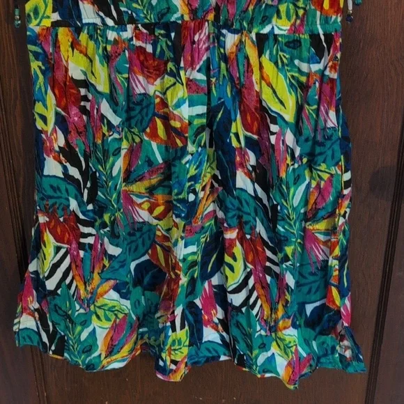Ralph Lauren Tropical-Print Cotton Cover-Up Vacation Size Large - Picture 7 of 8